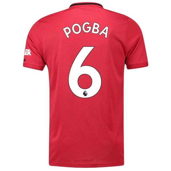 Camiseta Manchester United NO.6 Pogba Primera equipo 2019-20 Rojo